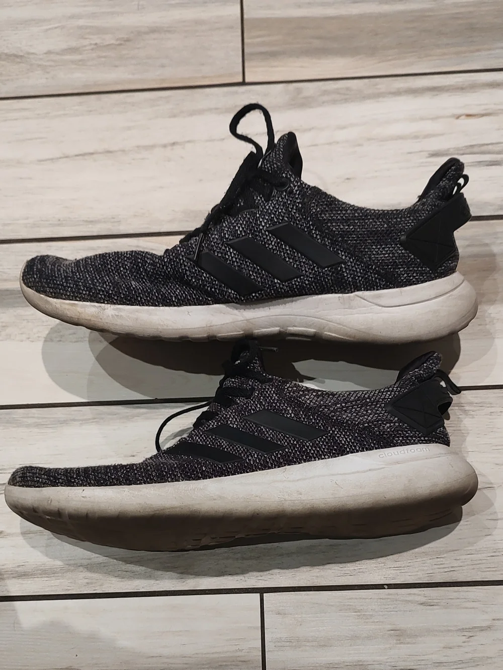 Mens Black and Gray Knit Adidas
